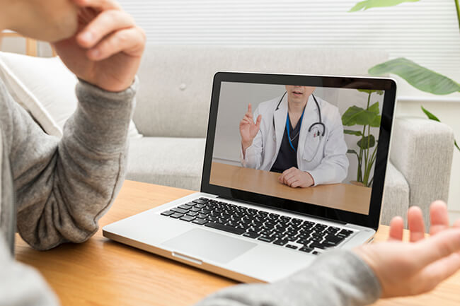 すぐに相談できるオンライン診療に対応（準備中）